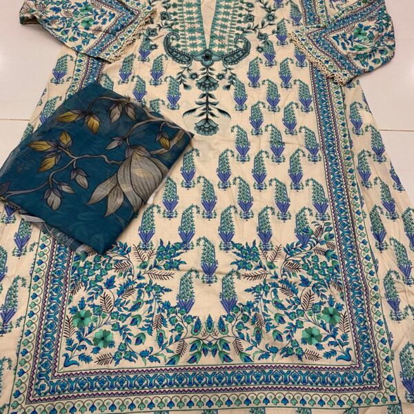 SAPPHIRE LAWN 2PC STITCH PRINTED SHIRT DUPTA