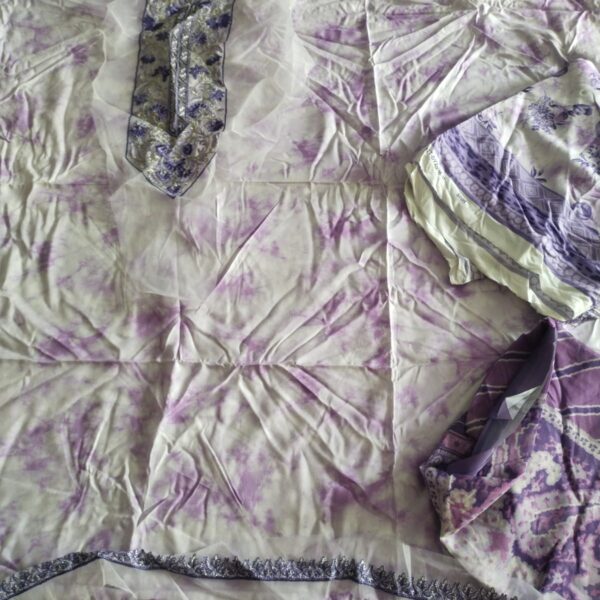 SAPPHIRE EMB 3PC LINEN (UNSTITCH)