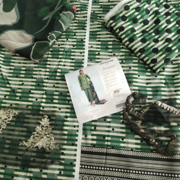 SAPPHIRE 3PC SUIT KHADDAR (UNSTICH)