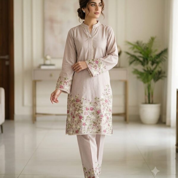 CROSS SITICH PRINTED LAWN 2-PC