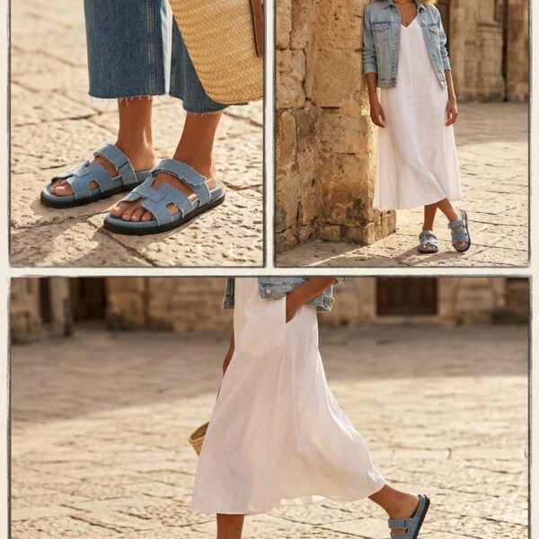 DENIM - BLUE SLIDES SIZE 36\37\38\39\40\41